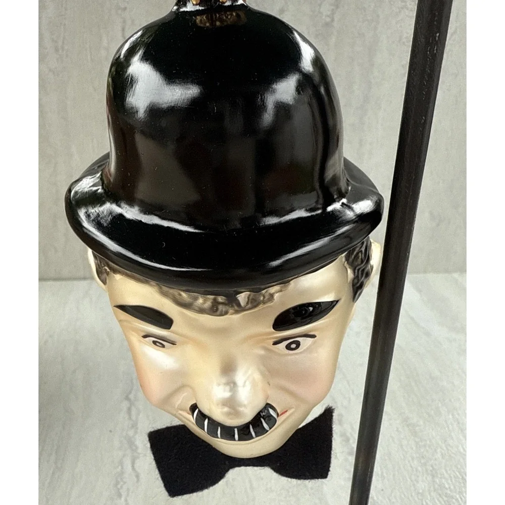 Vtg‎ Old World Christmas Hand Blown Charlie Chaplin Ornament Head Germany  #1523